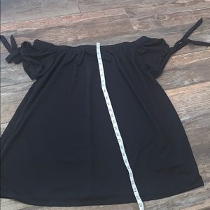 Black off the shoulder top